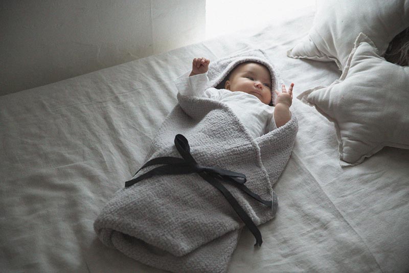 hooded blanket 2 ice grey | ギフト・スタイ・出産祝いのMARLMARL 